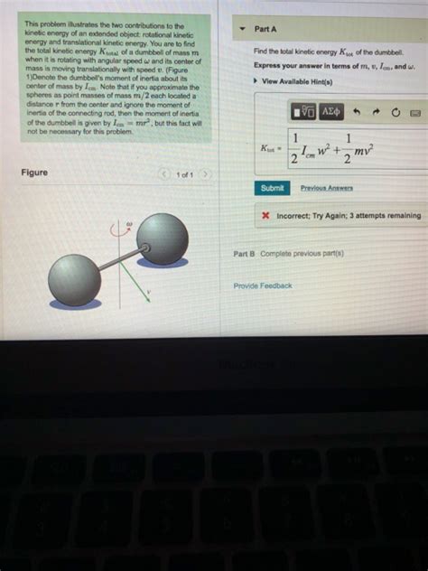 find the total kinetic energy ktot of the dumbbell.|Kinetic energy (article) .